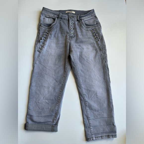 Jewelly Women's  Gray Capri jeans sz S/36 - Picture 1 of 12